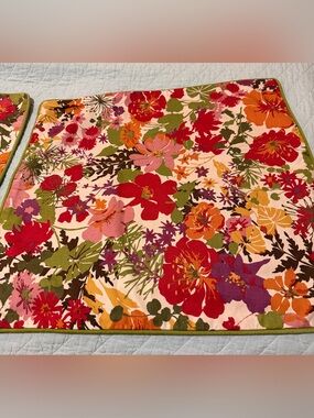 Pottery Barn Set of 2 Floral Throw Pillow Covers- GORGEOUS